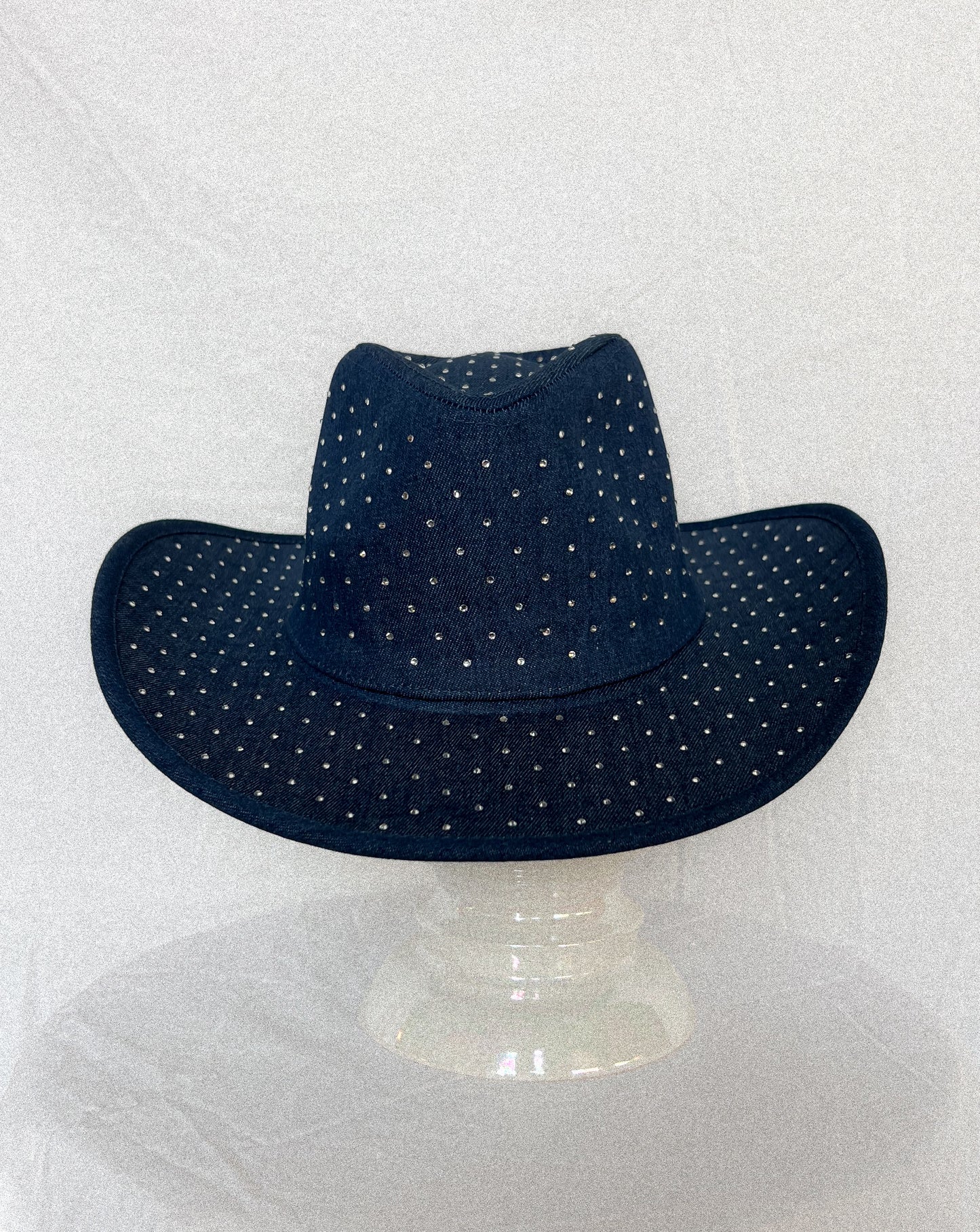 Rhinestone Studded Denim Cowboy Hat (multiple colours available)
