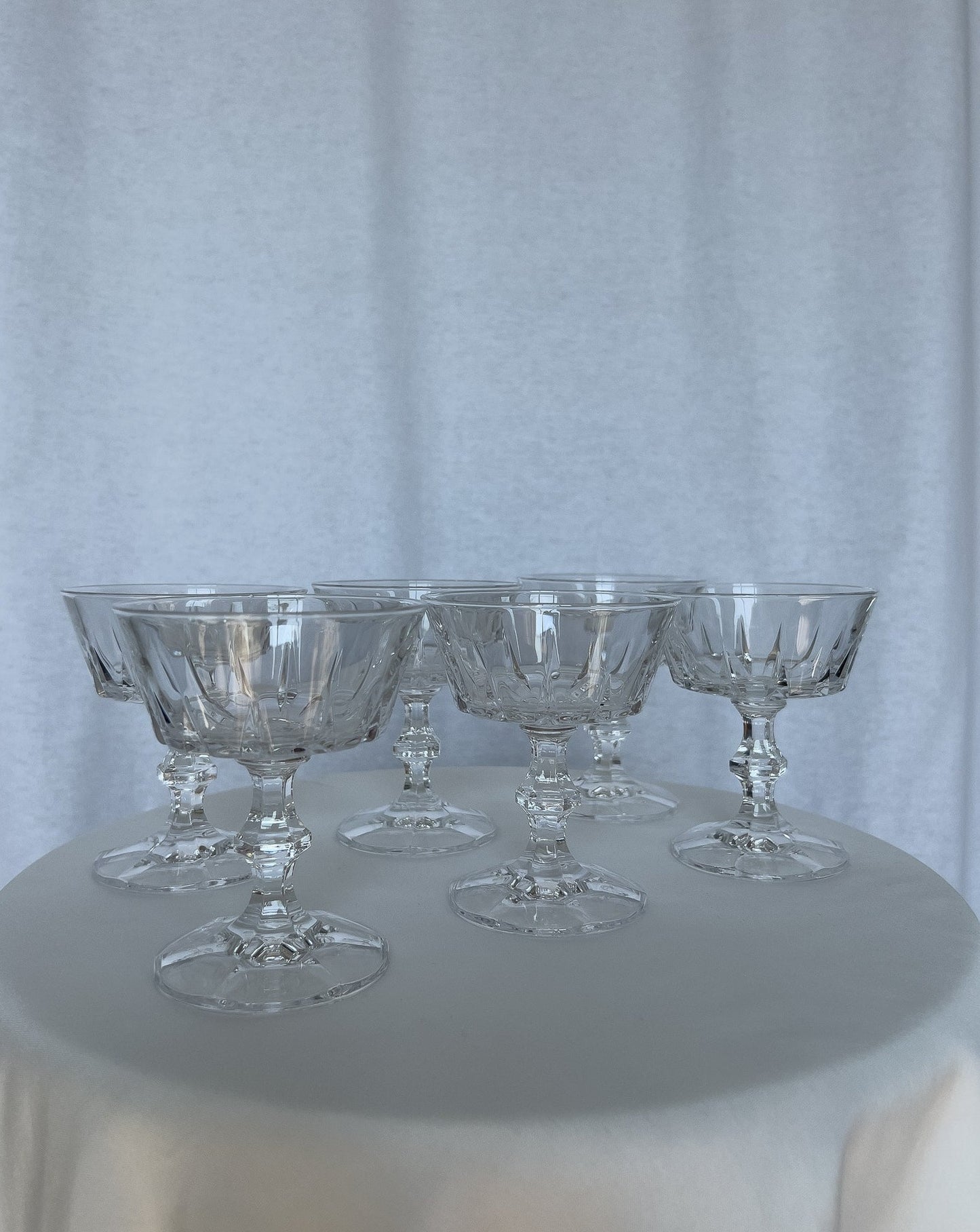 Vintage Coupe Glasses, set of 6
