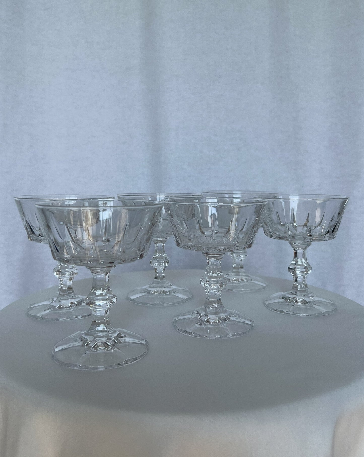Vintage Coupe Glasses, set of 6