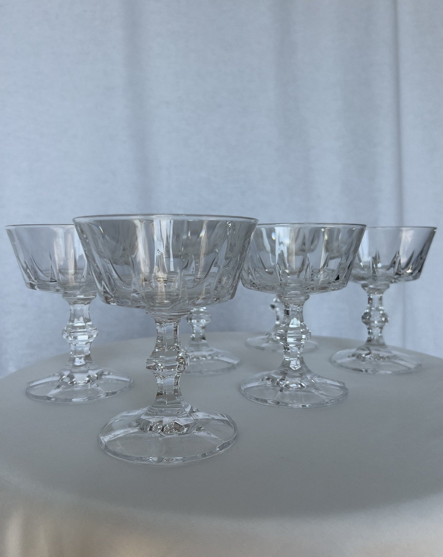 Vintage Coupe Glasses, set of 6
