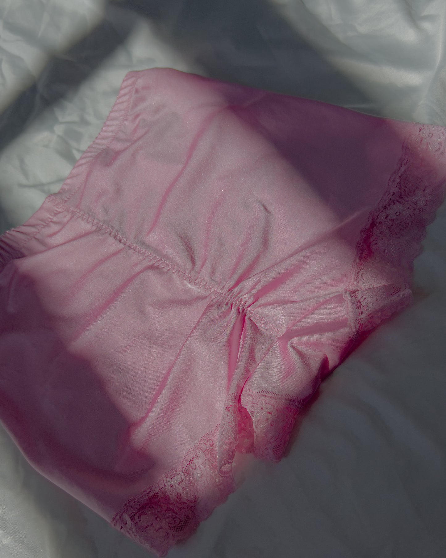 Pink Bloomers with Lace Detailing