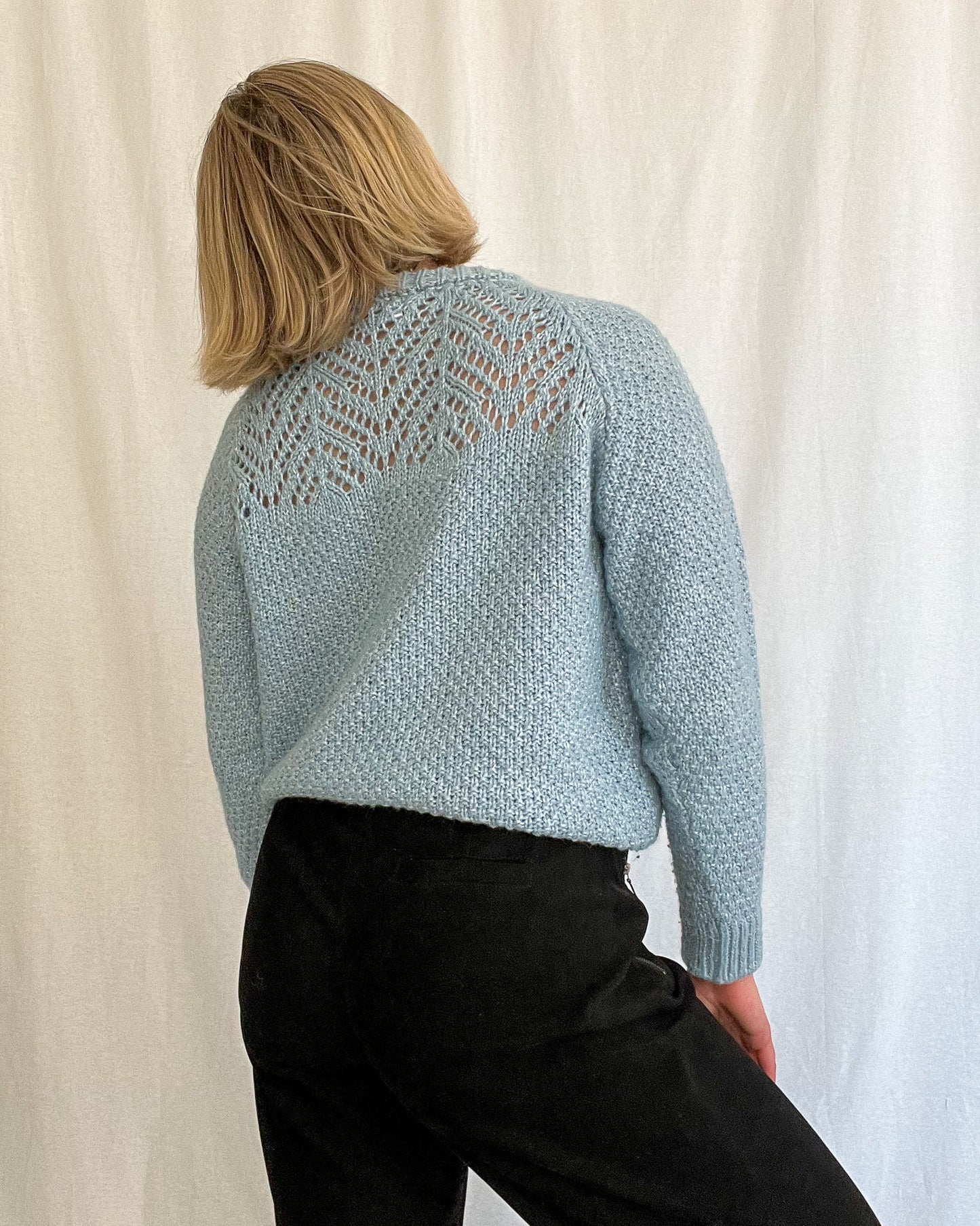 Baby Blue Italian Knit Sweater