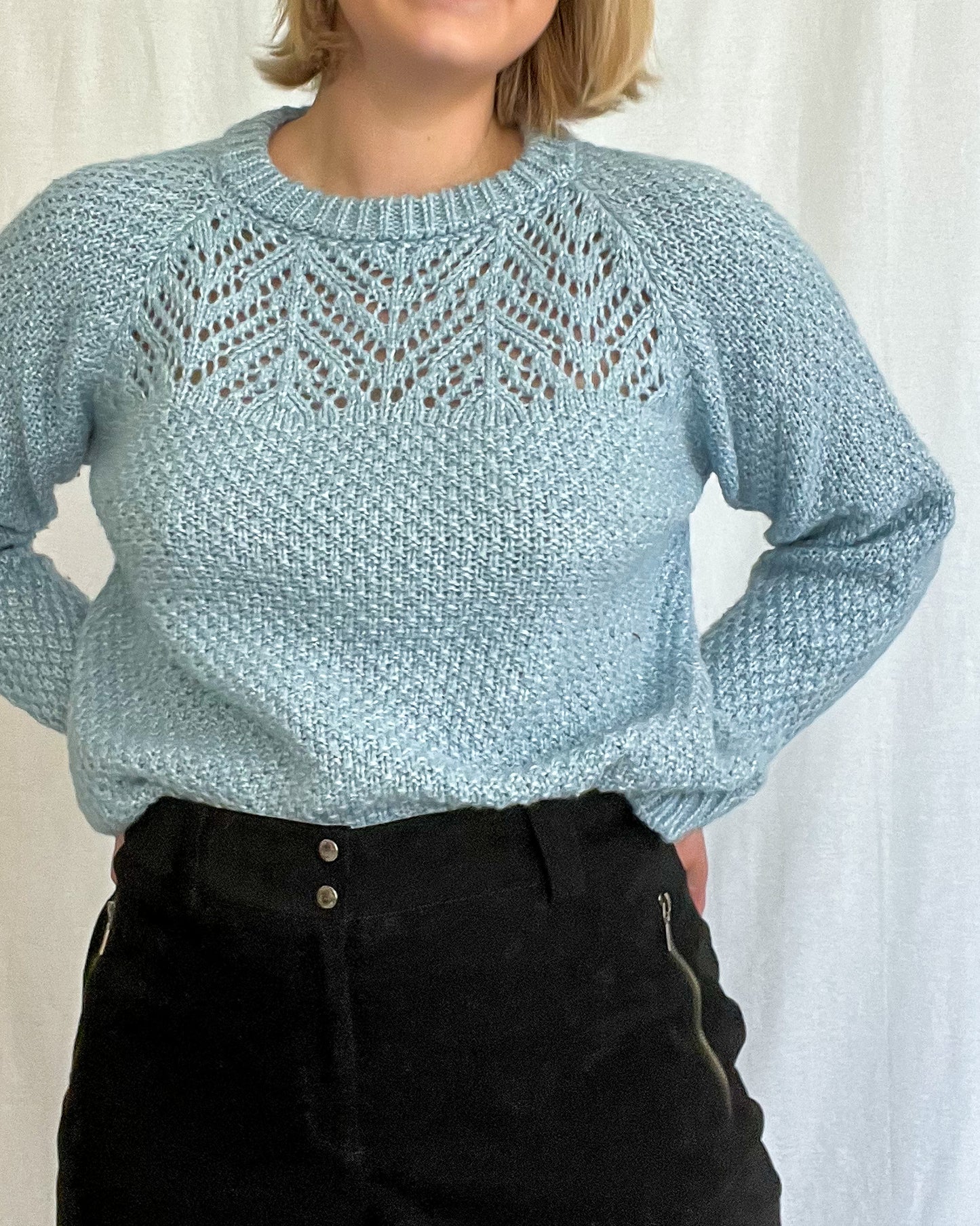 Baby Blue Italian Knit Sweater