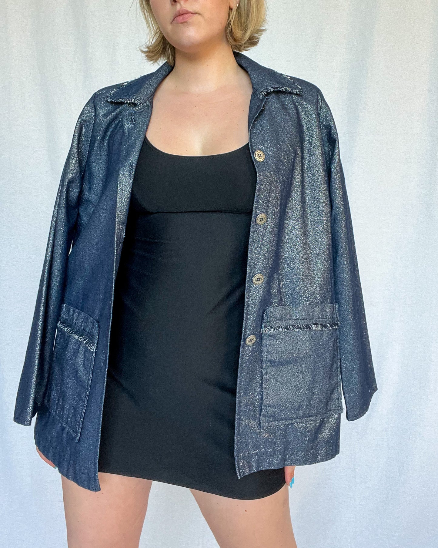 Blue Jean Baby Oversized Sparkle Blazer
