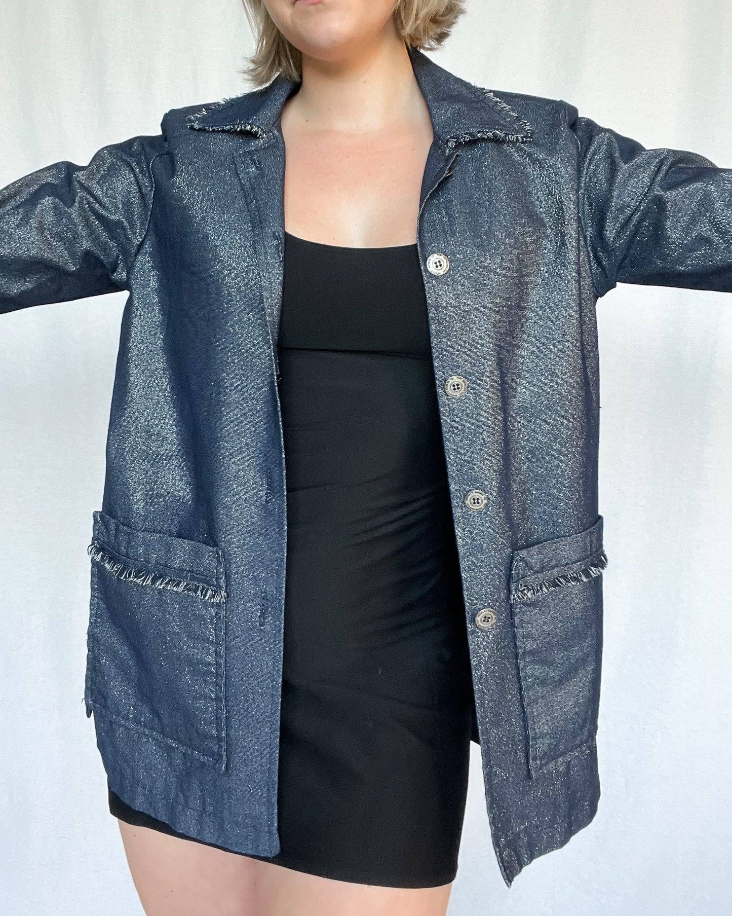 Blue Jean Baby Oversized Sparkle Blazer