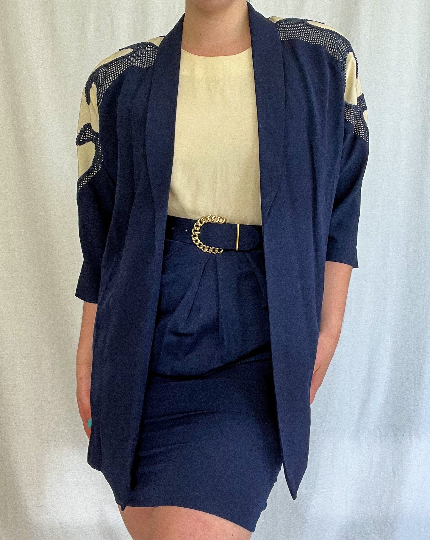 Vintage Dress + Blazer Outfit Set