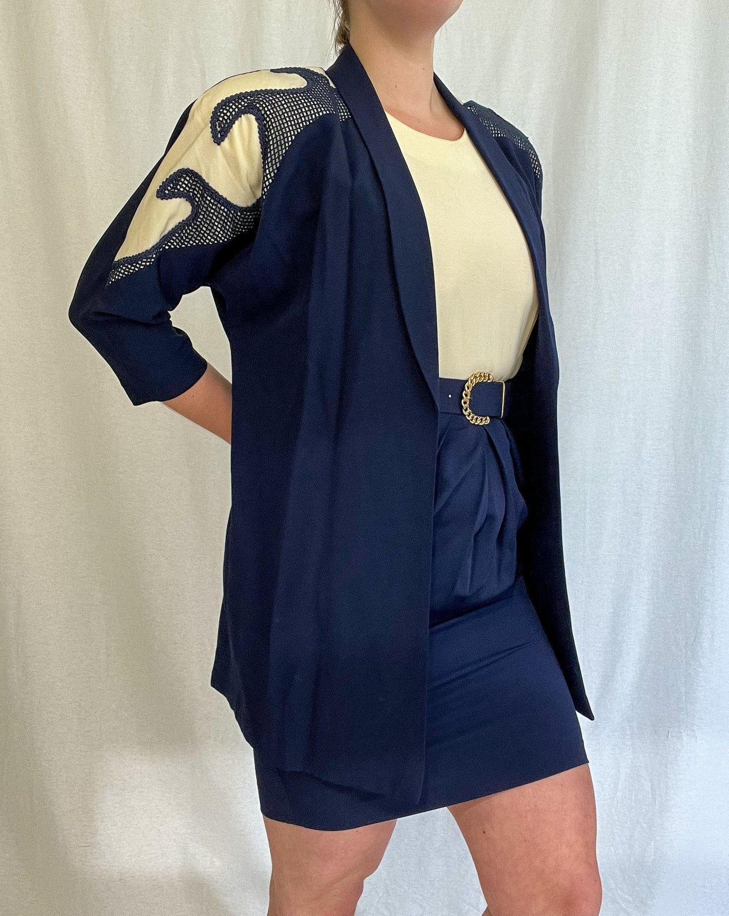 Vintage Dress + Blazer Outfit Set