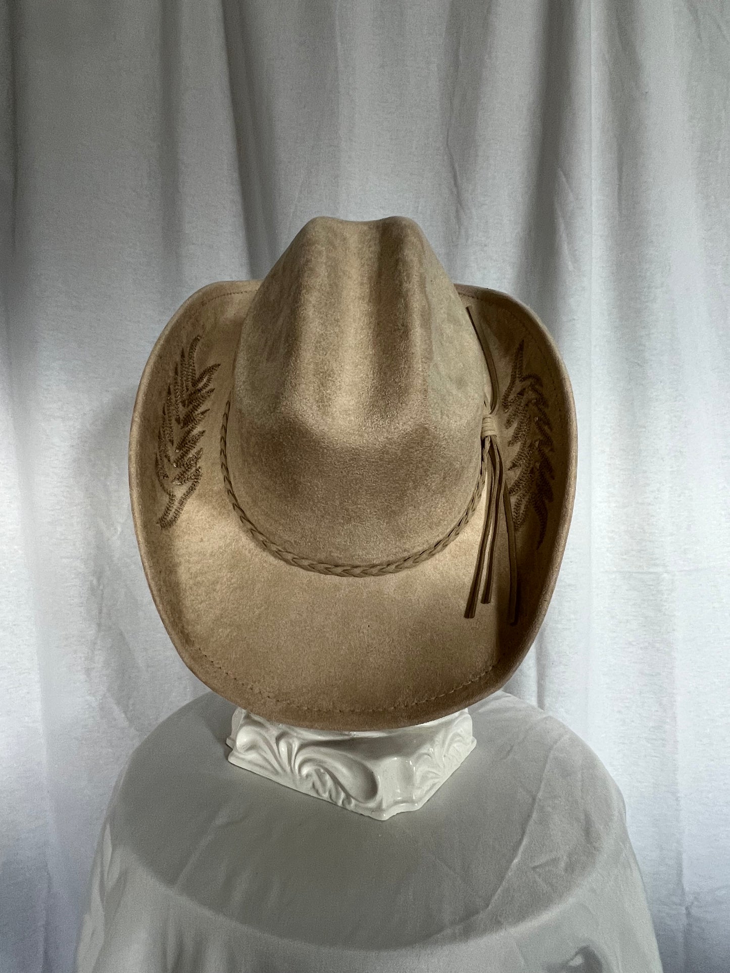 Raw Stitch – Black Cowboy Hat with Side Stitch Detail