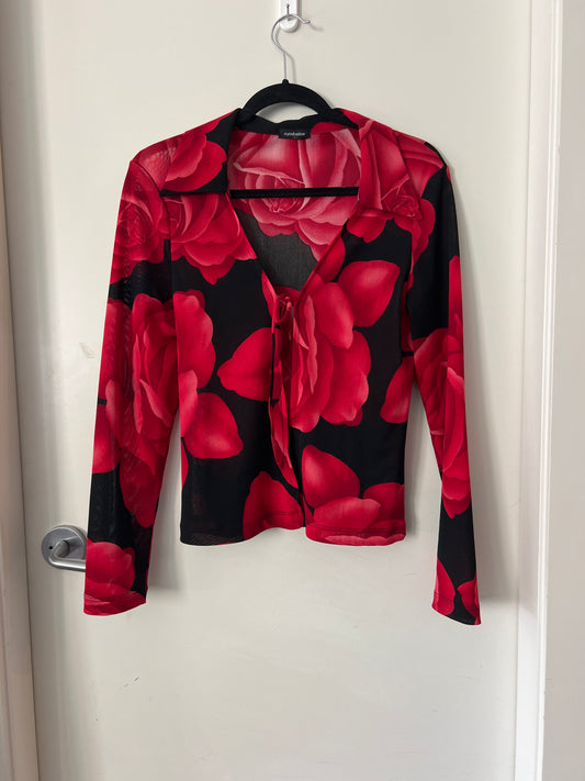 Sheer rose top