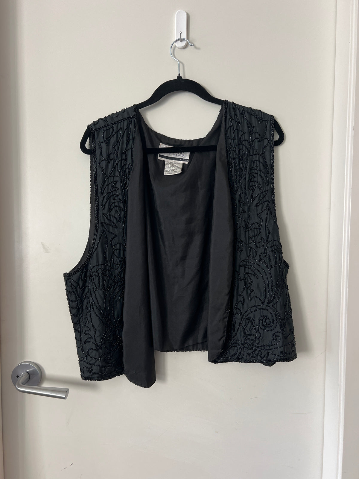 Black Beaded Vest