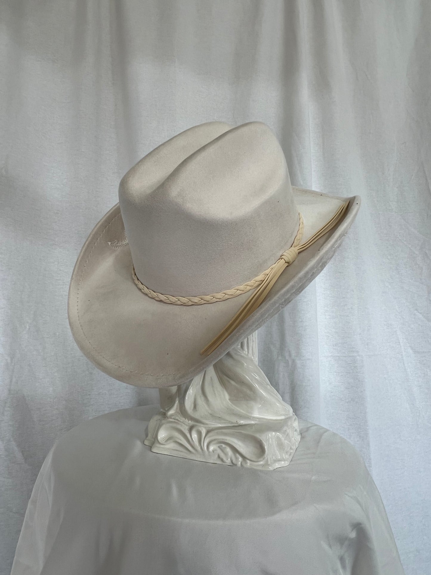 Raw Stitch – Black Cowboy Hat with Side Stitch Detail