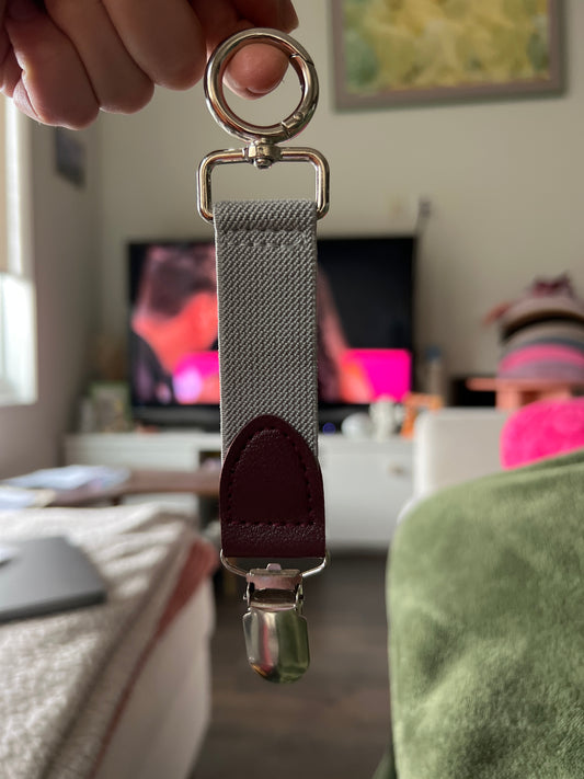 Leather elastic strap hat clip