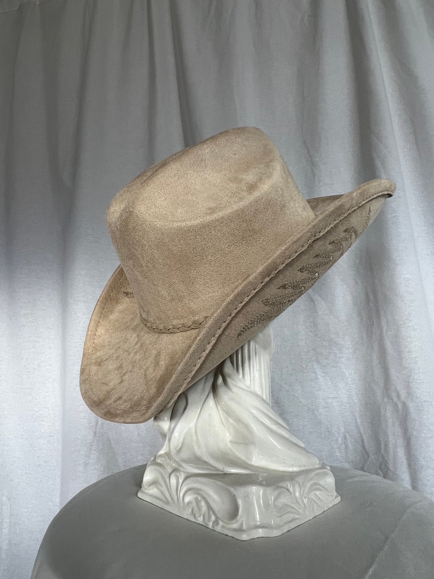 Raw Stitch – Black Cowboy Hat with Side Stitch Detail