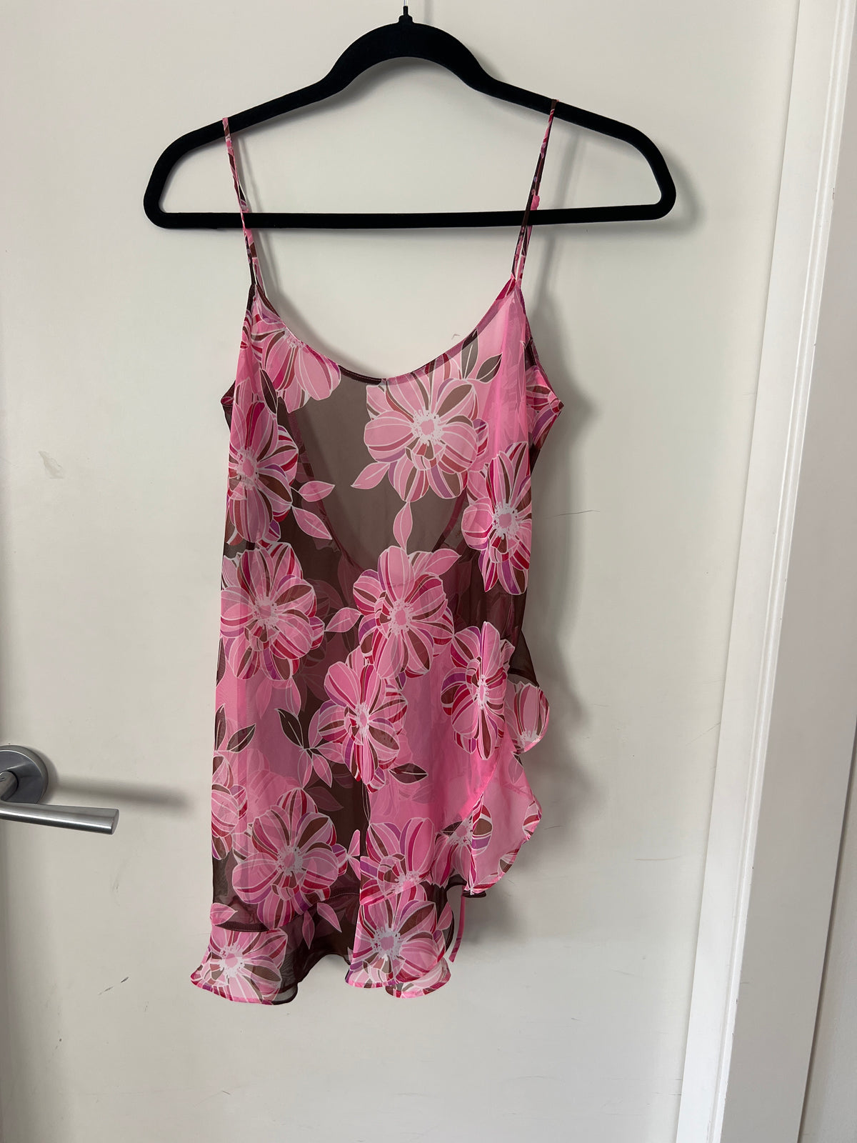 Asymmetrical flower cami