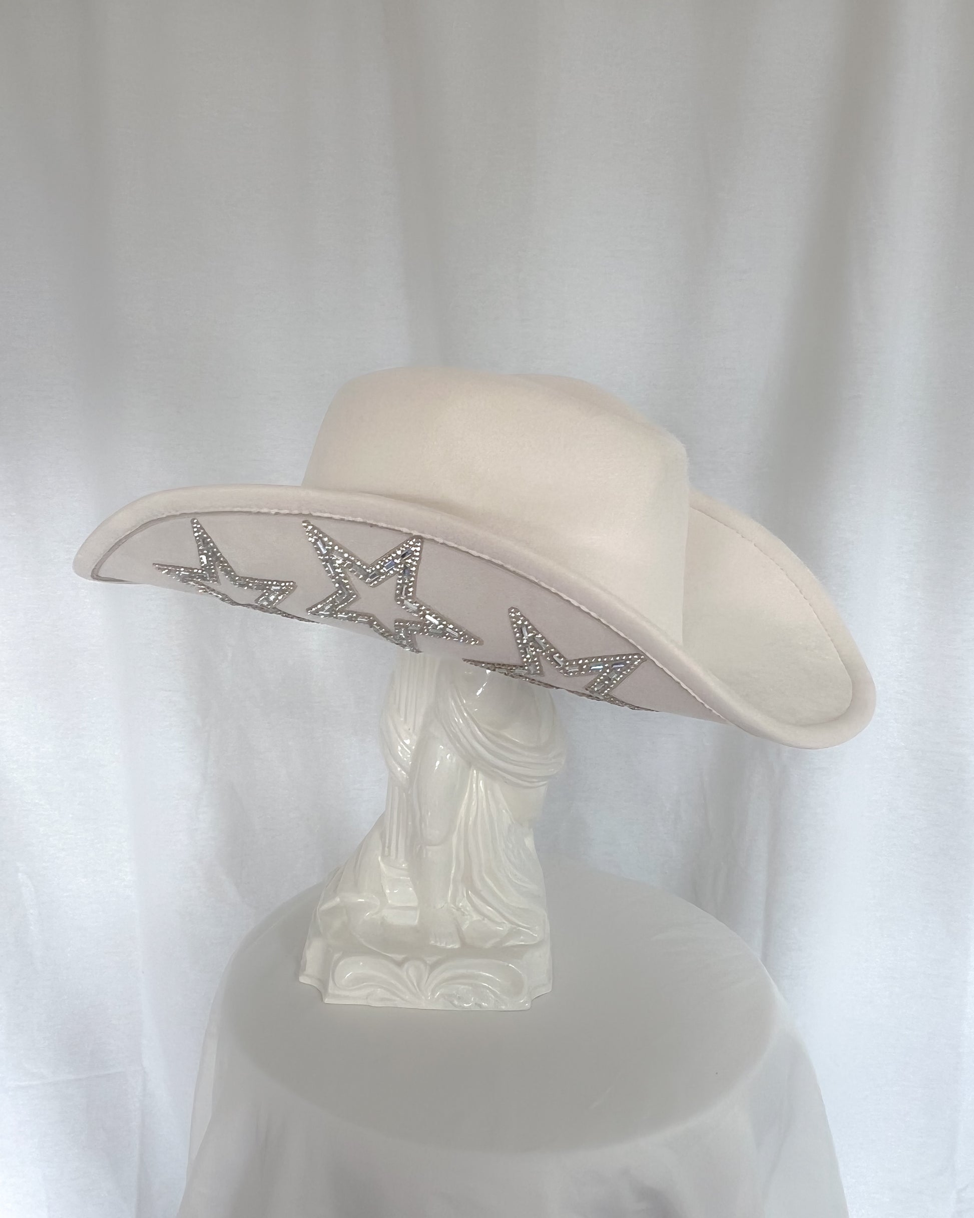 Statement cowgirl hat with star embellishments