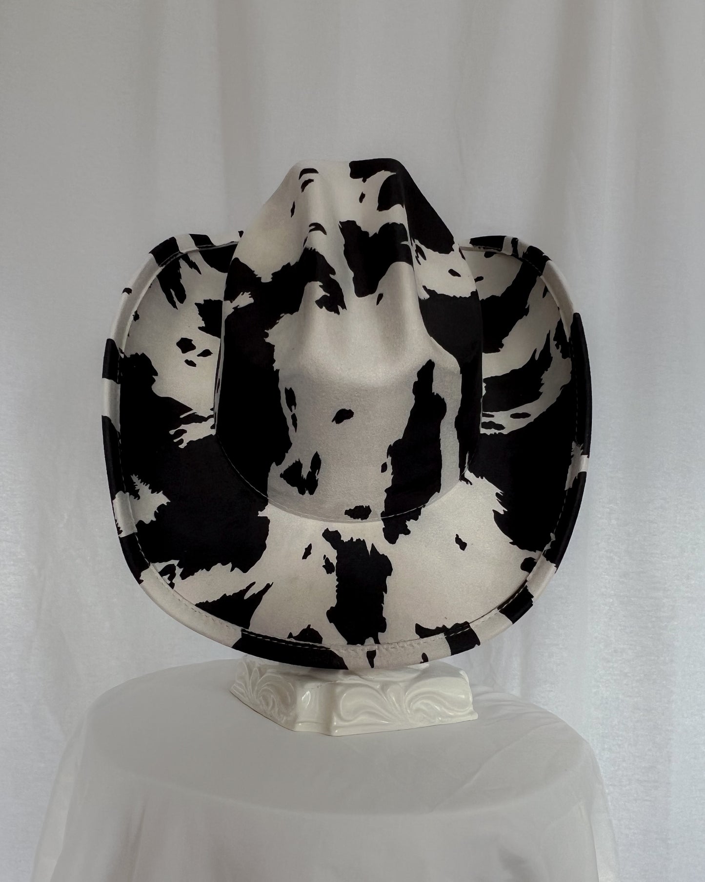 Rustic Wrangler – Brown Cow Print Cowboy Hat