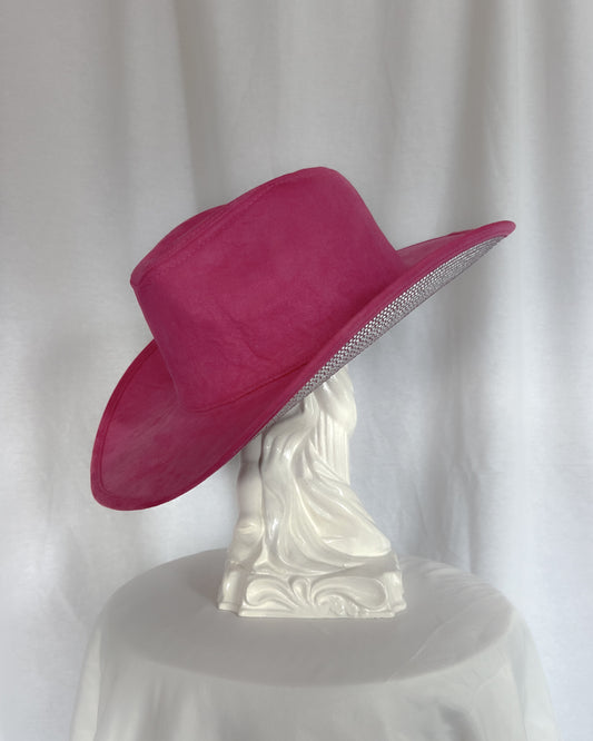Disco Cowgirl – Pink Rhinestone Brim Cowboy Hat