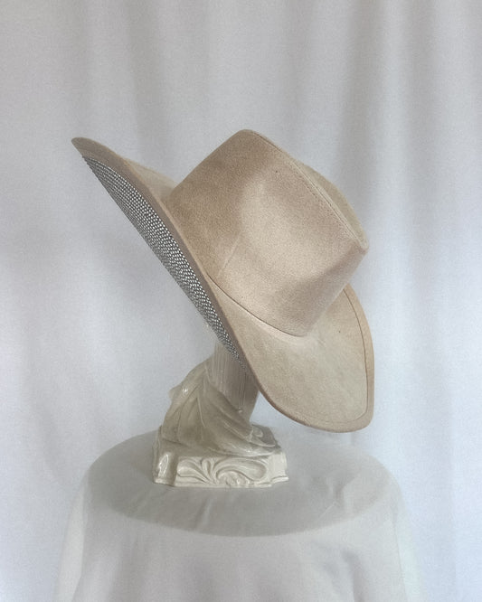 Runaway Bride – White Rhinestone Brim Cowboy Hat