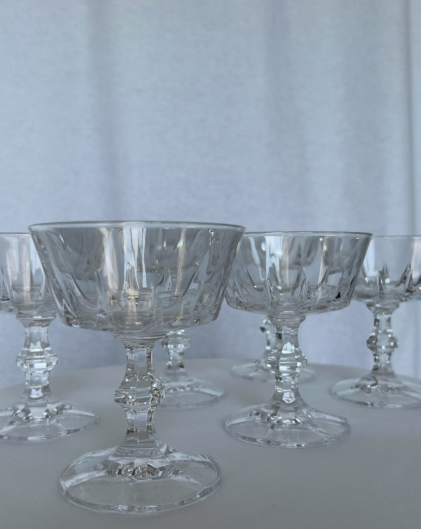 Vintage Coupe Glasses, set of 6