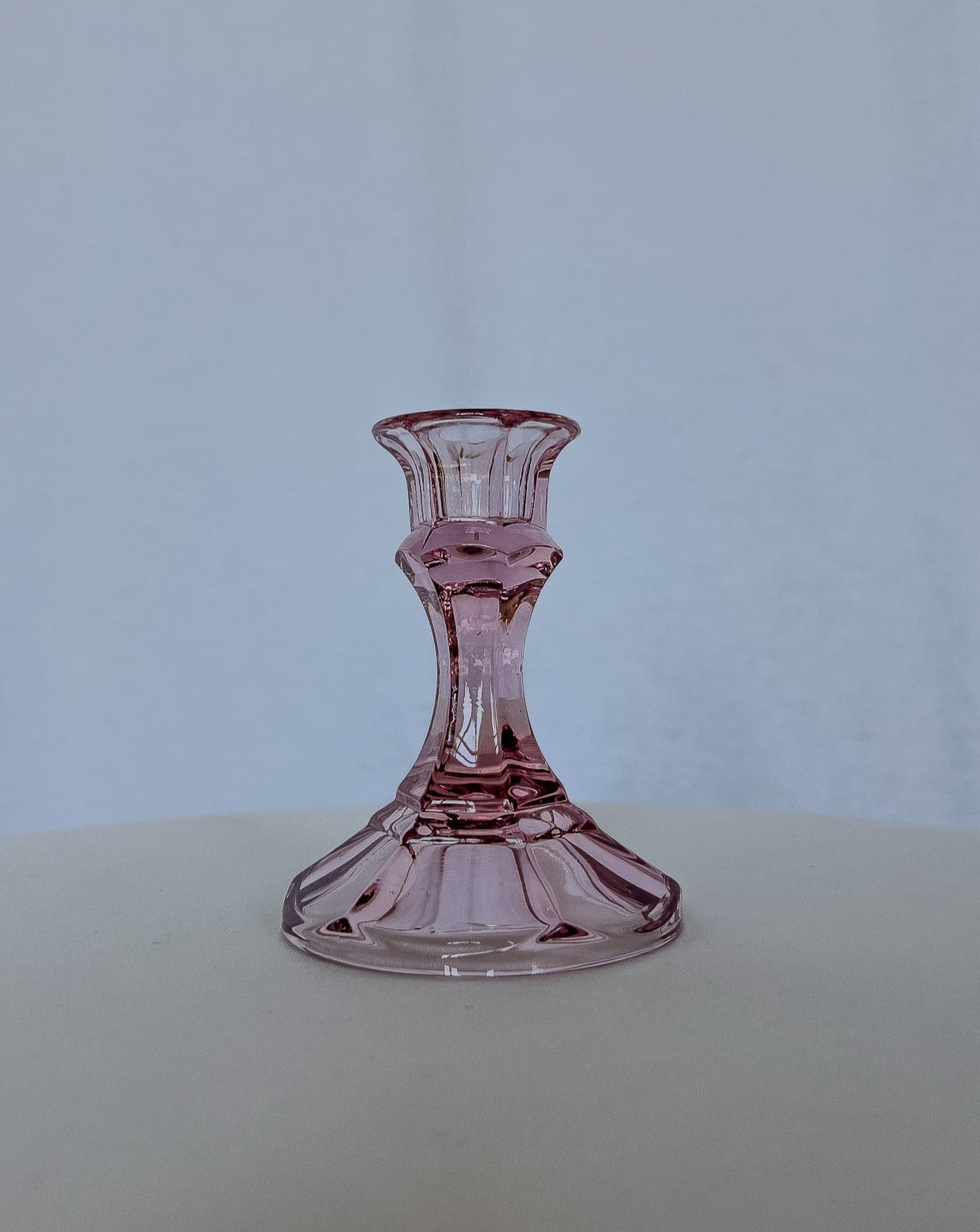 Pink Taper Candle Holder