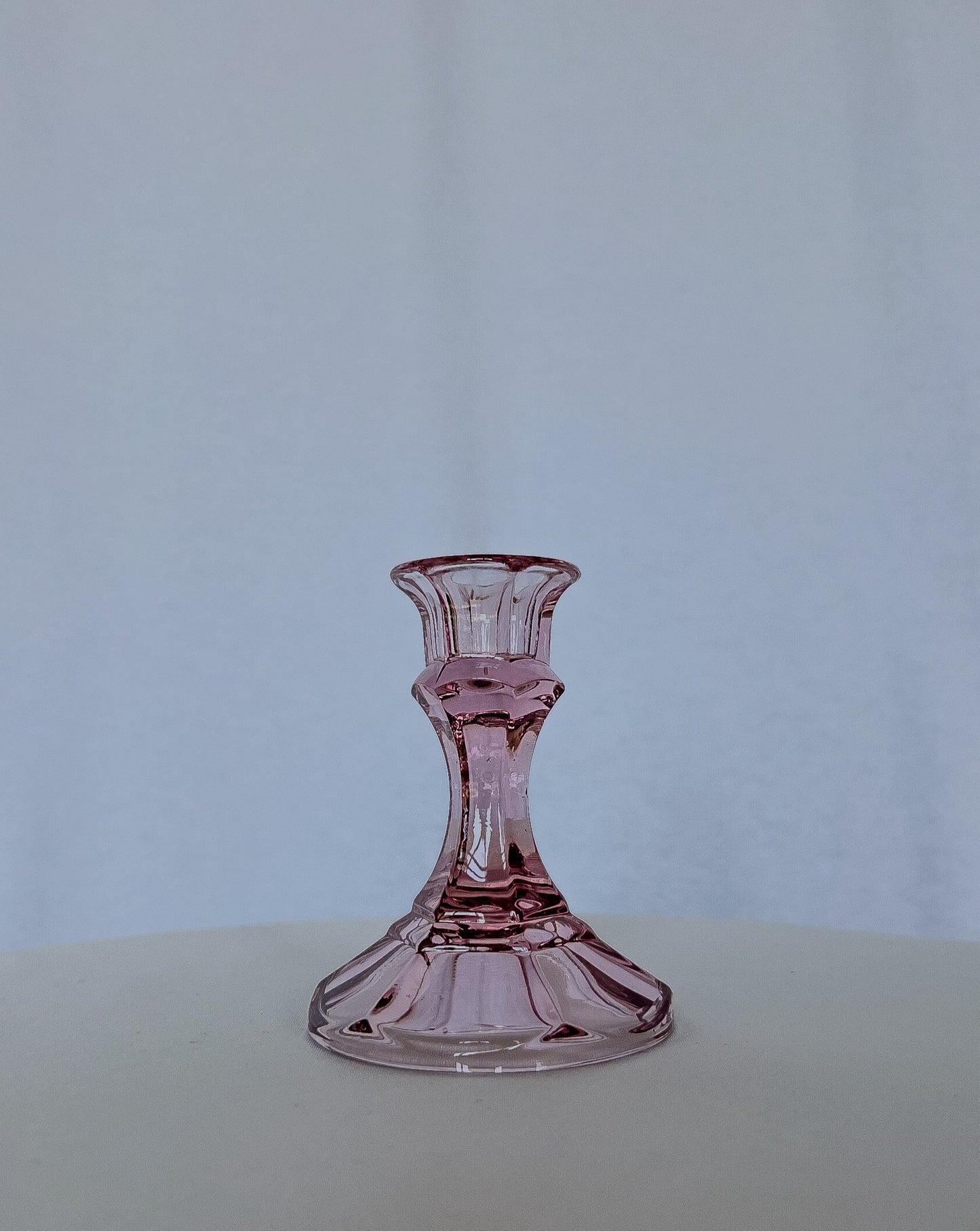 Pink Taper Candle Holder
