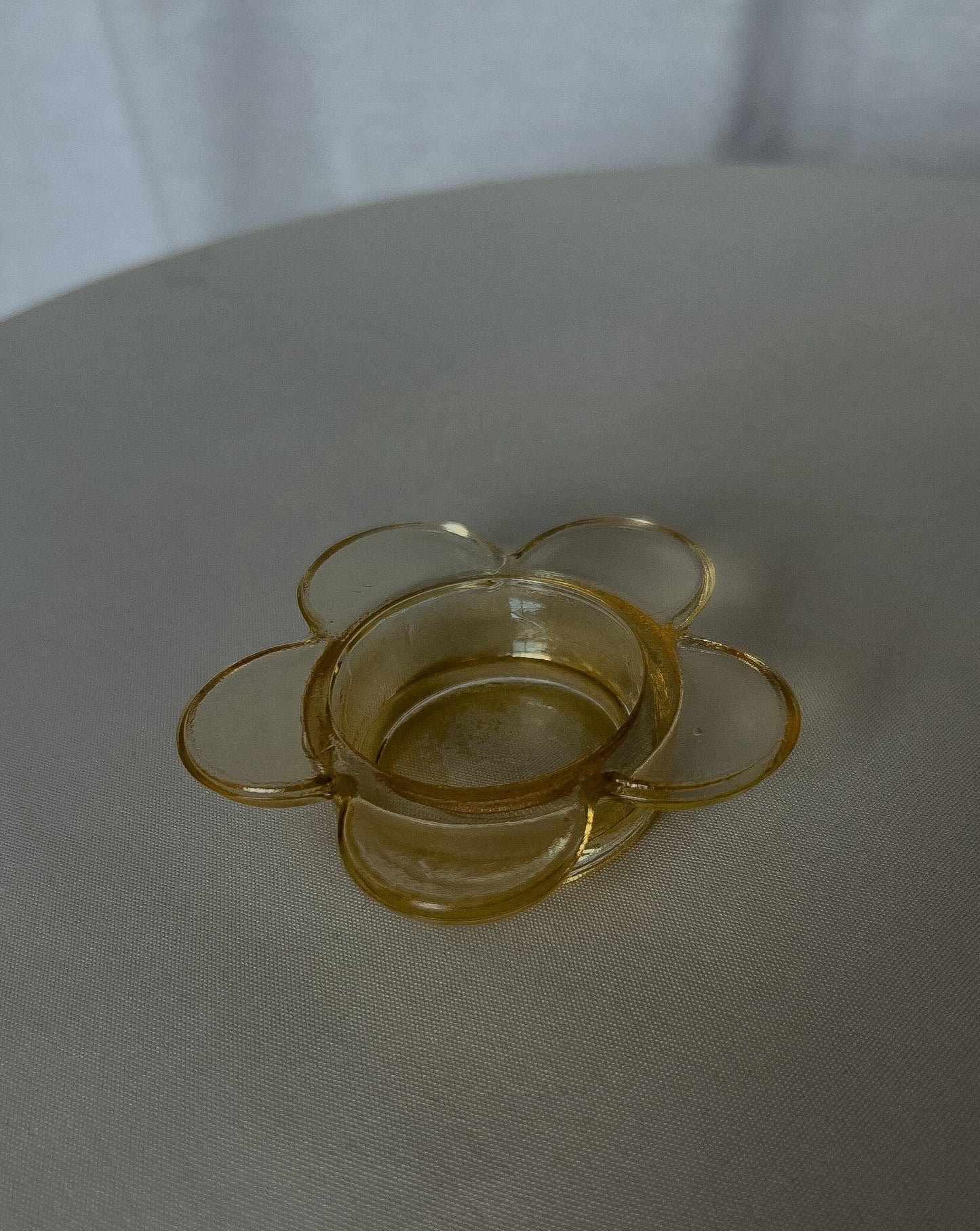 Gold Tinted Glass Tea Light Candle Holder