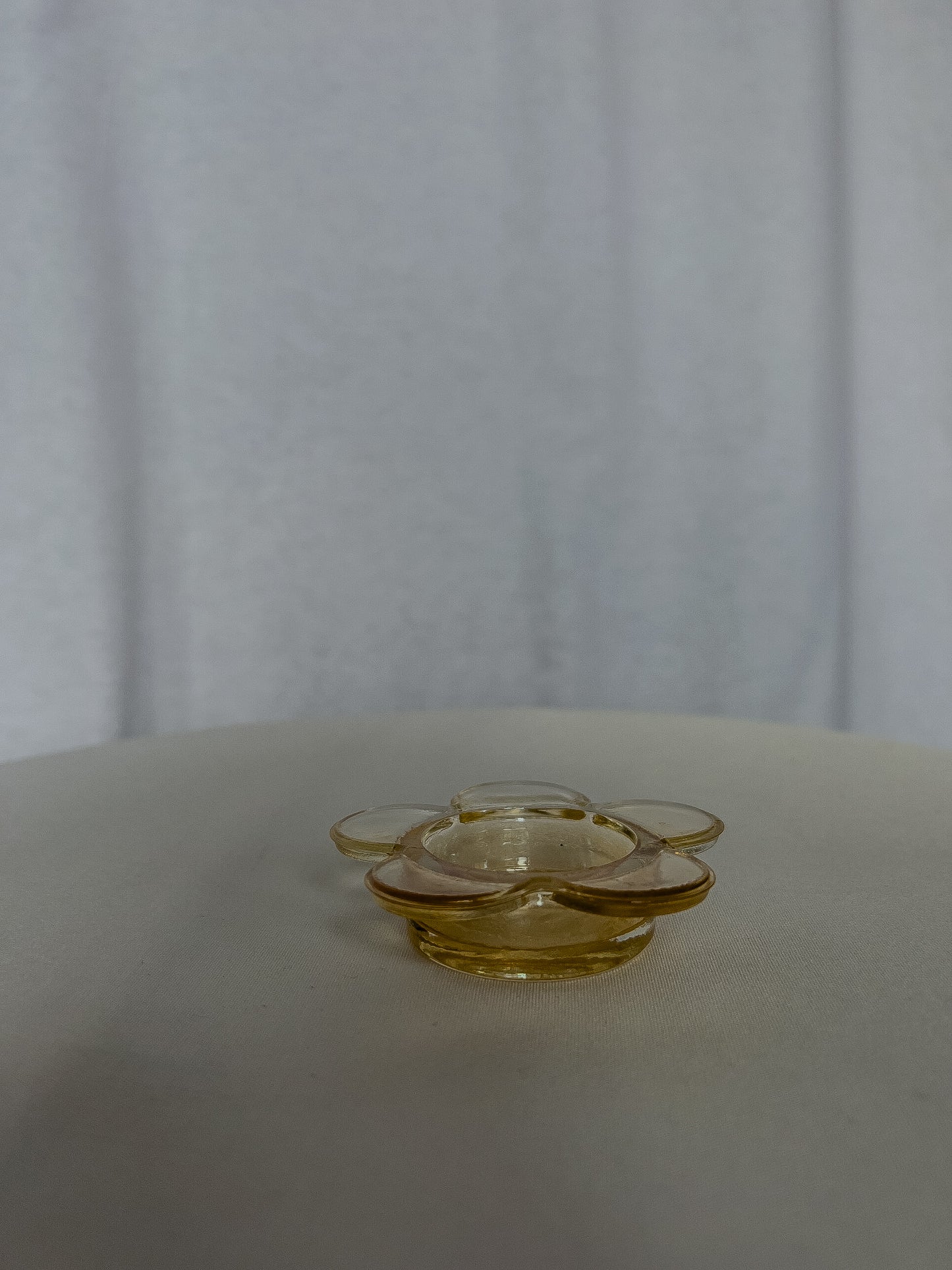 Gold Tinted Glass Tea Light Candle Holder