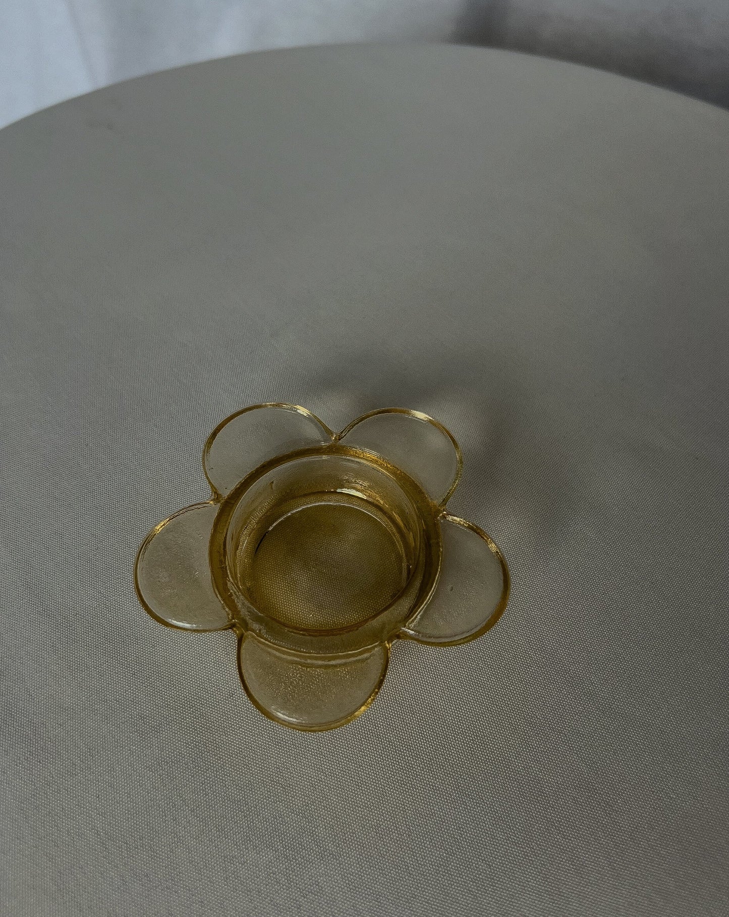 Gold Tinted Glass Tea Light Candle Holder