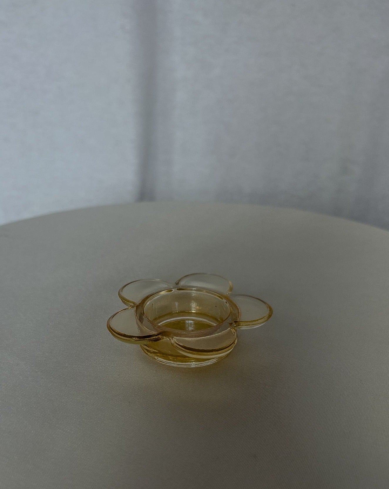 Gold Tinted Glass Tea Light Candle Holder