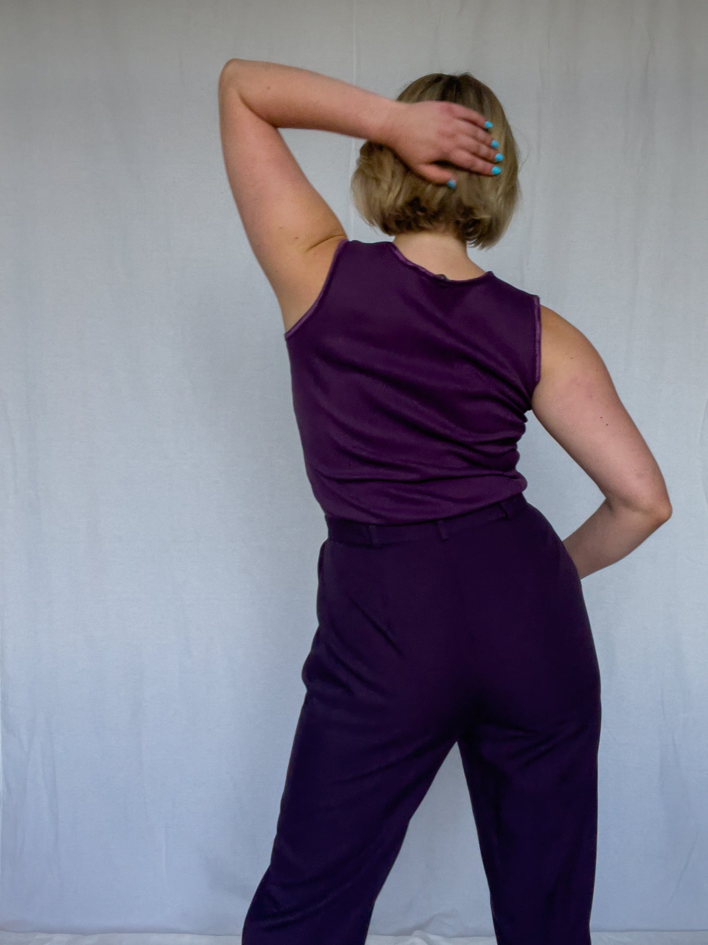 90's Ribbed Purple Tank