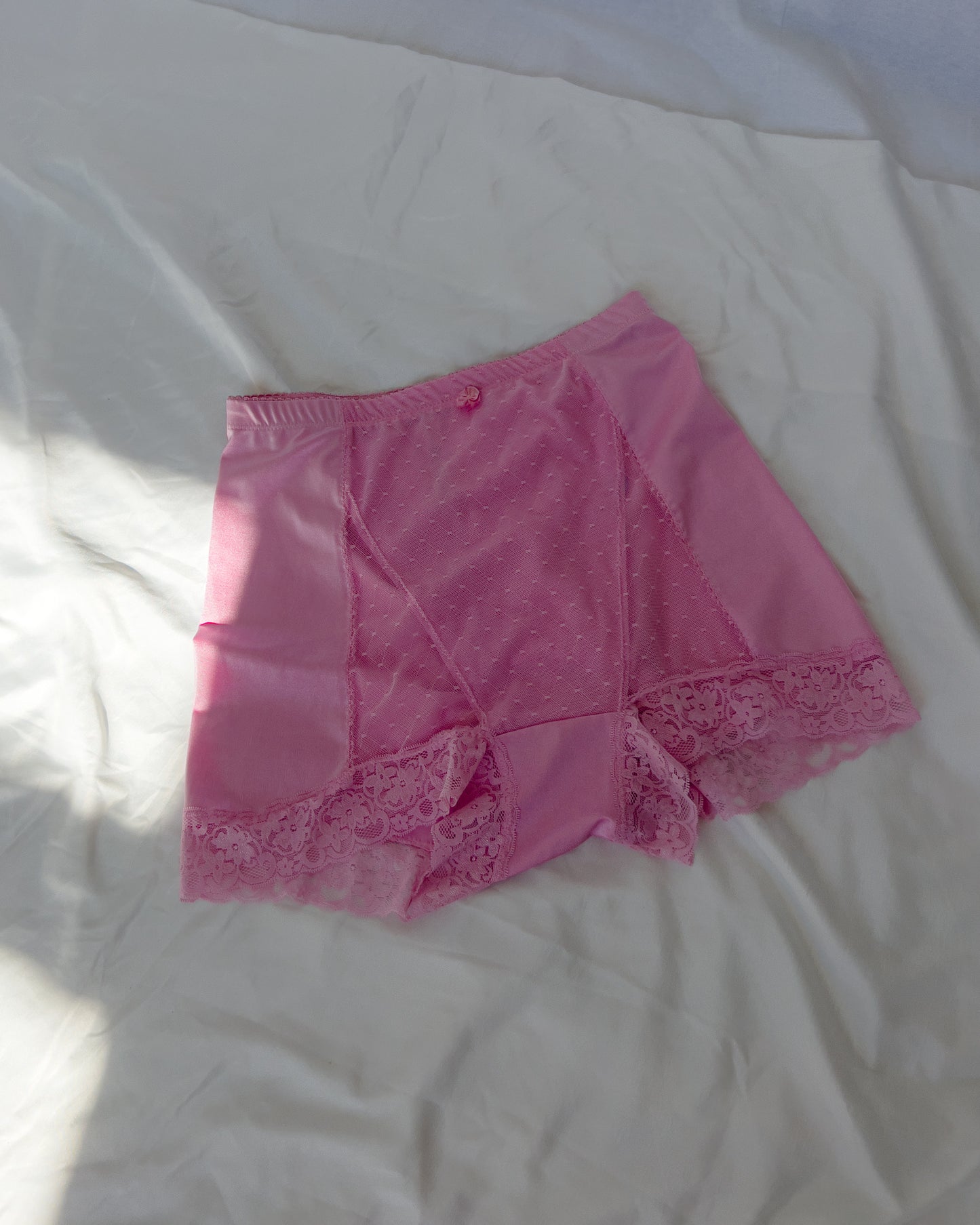Pink Bloomers with Lace Detailing