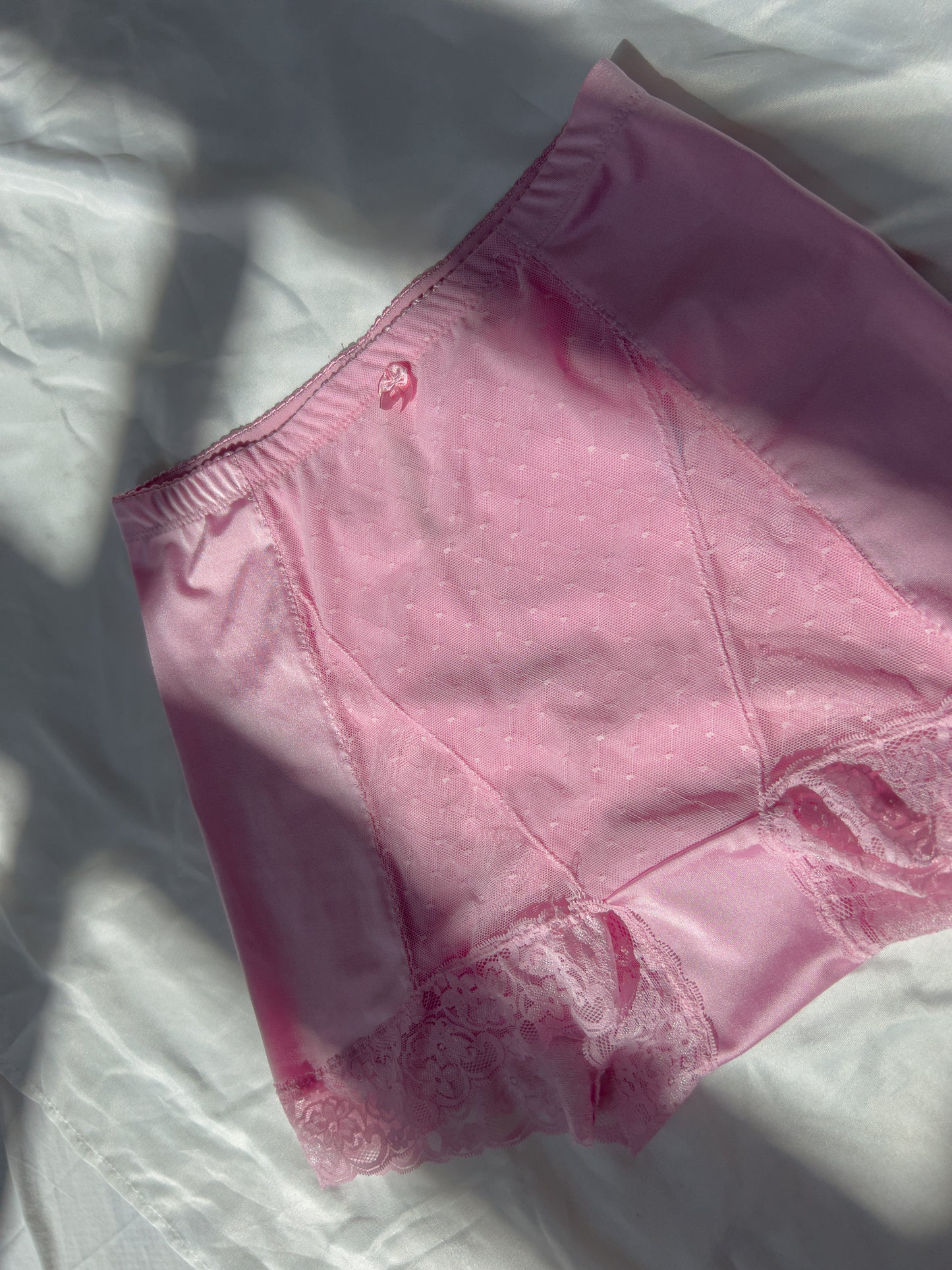 Pink Bloomers with Lace Detailing