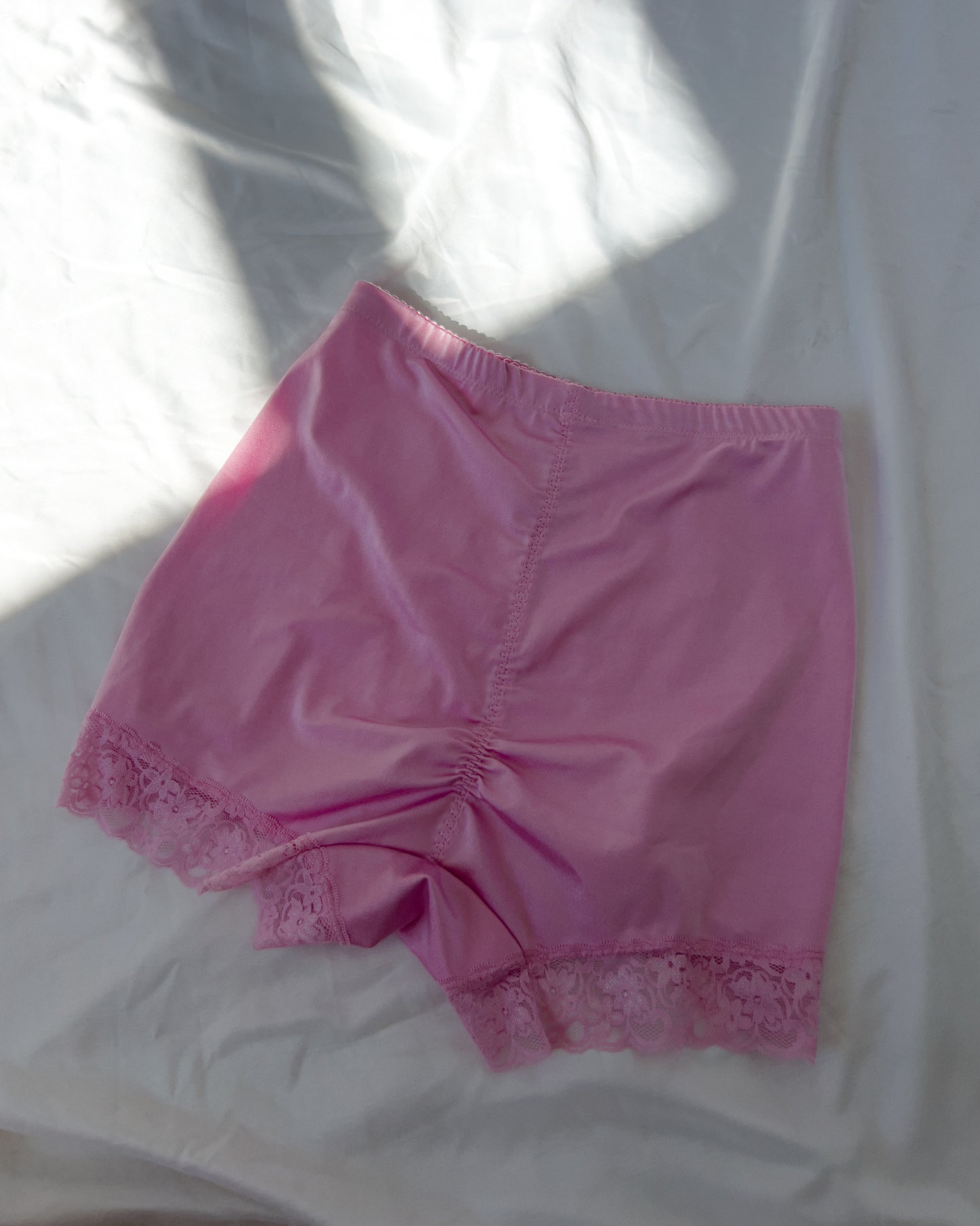 Pink Bloomers with Lace Detailing