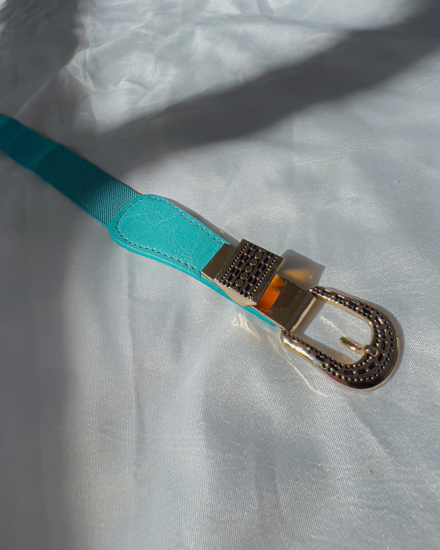 Stretchy Turquoise Accent Belt