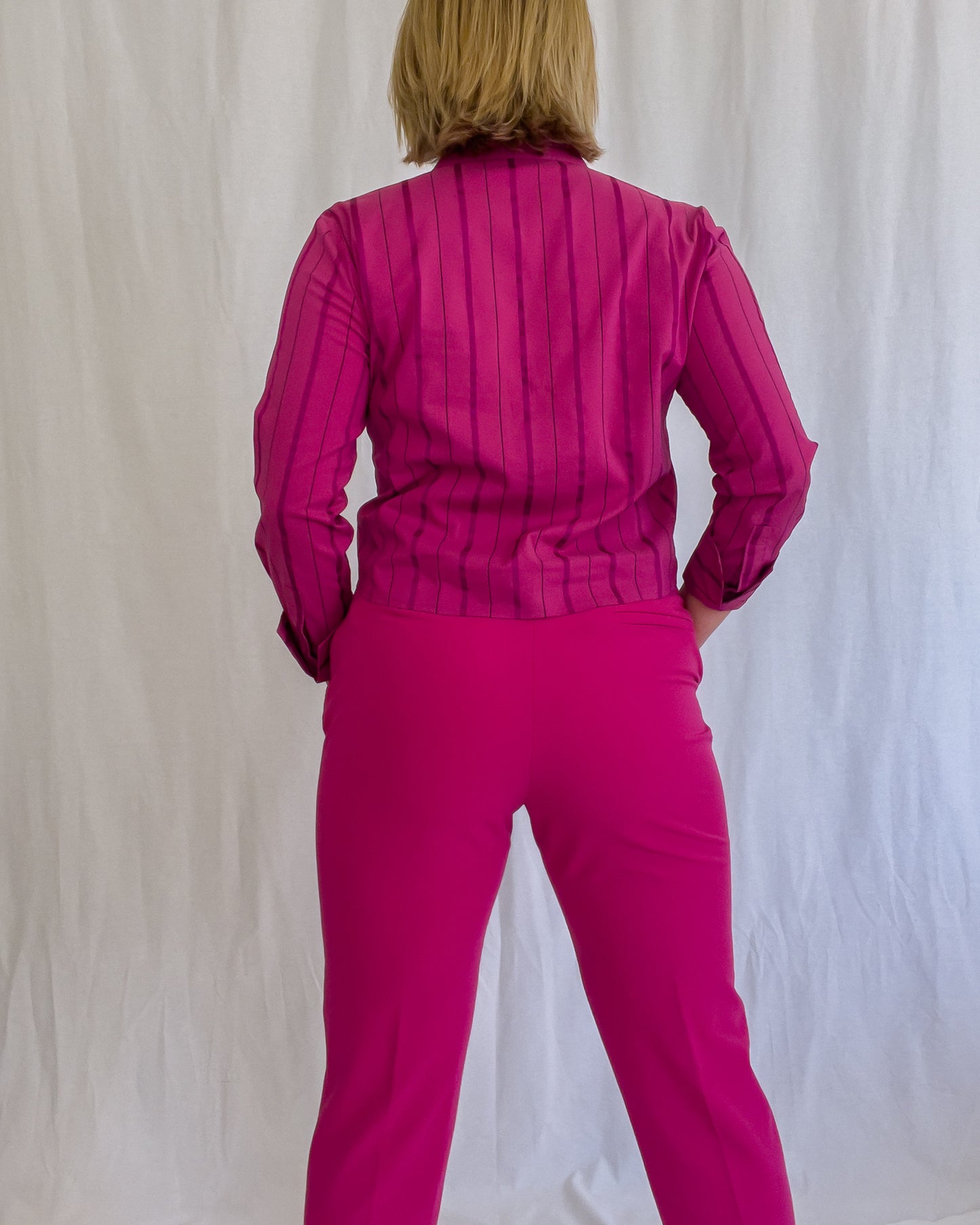 Striped Pink Collared Shirt