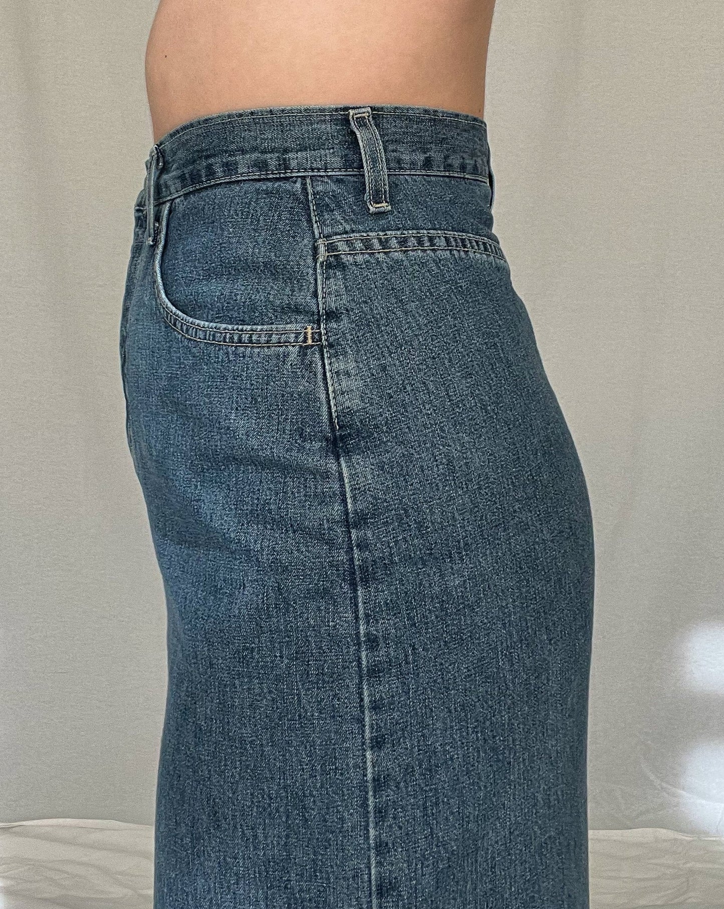 Long Denim Skirt