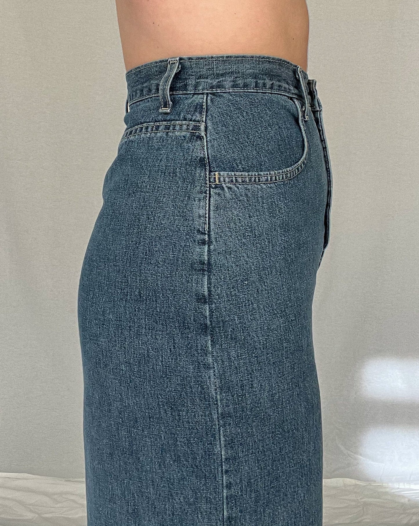 Long Denim Skirt
