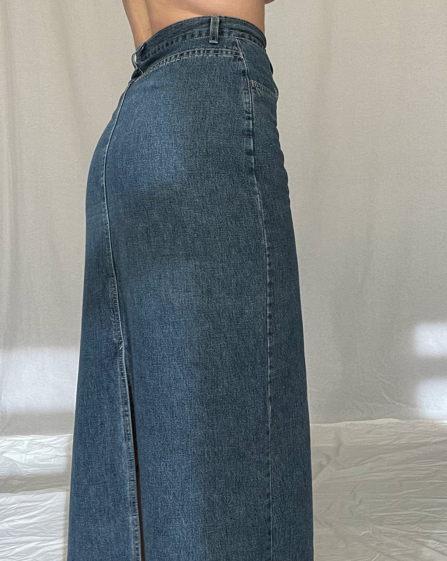 Long Denim Skirt