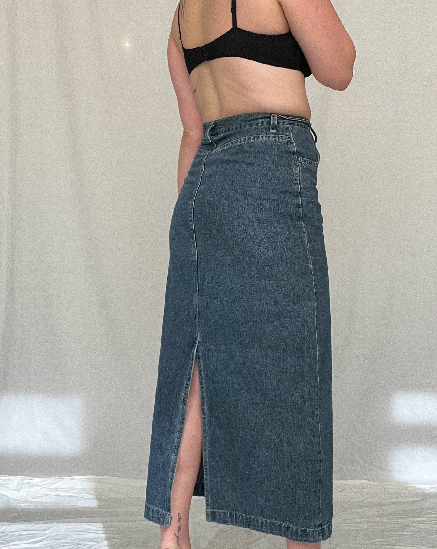 Long Denim Skirt