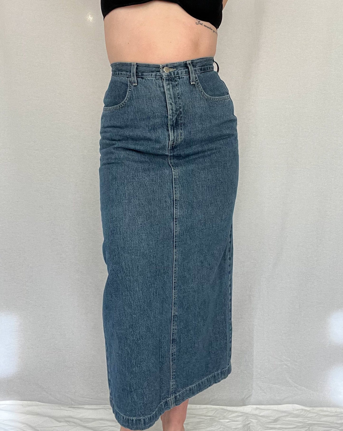 Long Denim Skirt