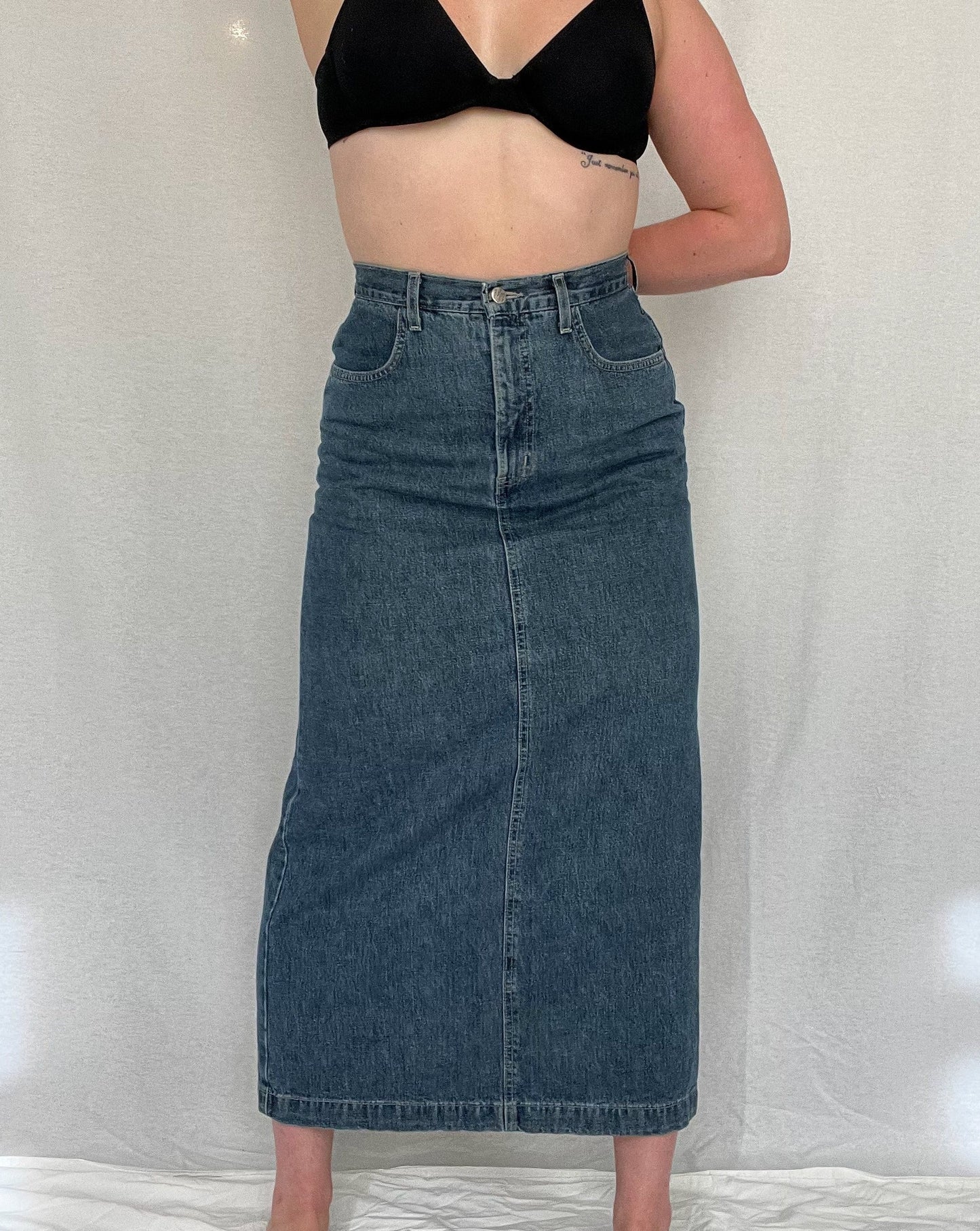 Long Denim Skirt