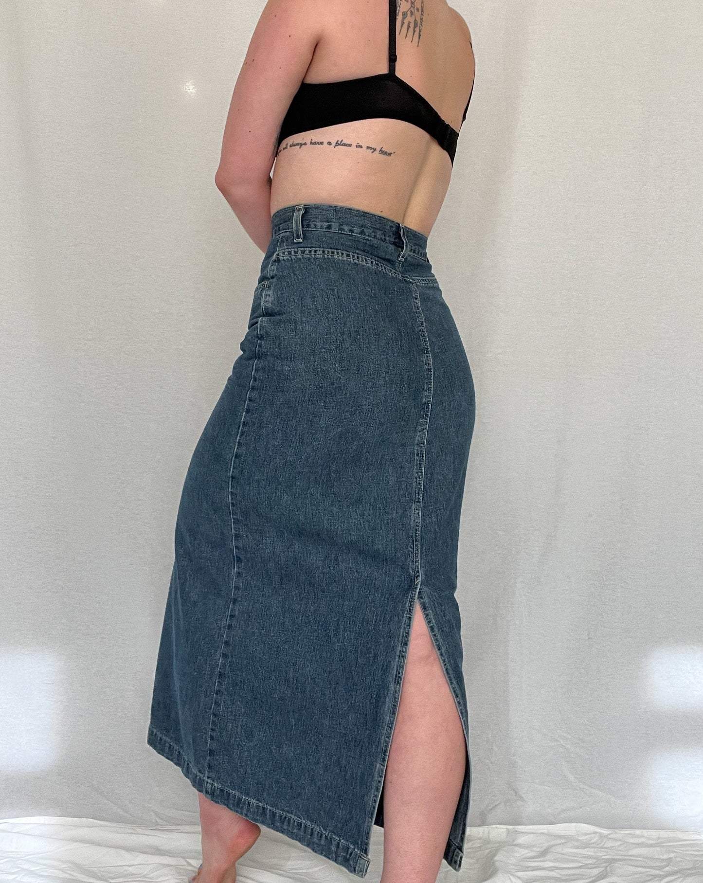 Long Denim Skirt