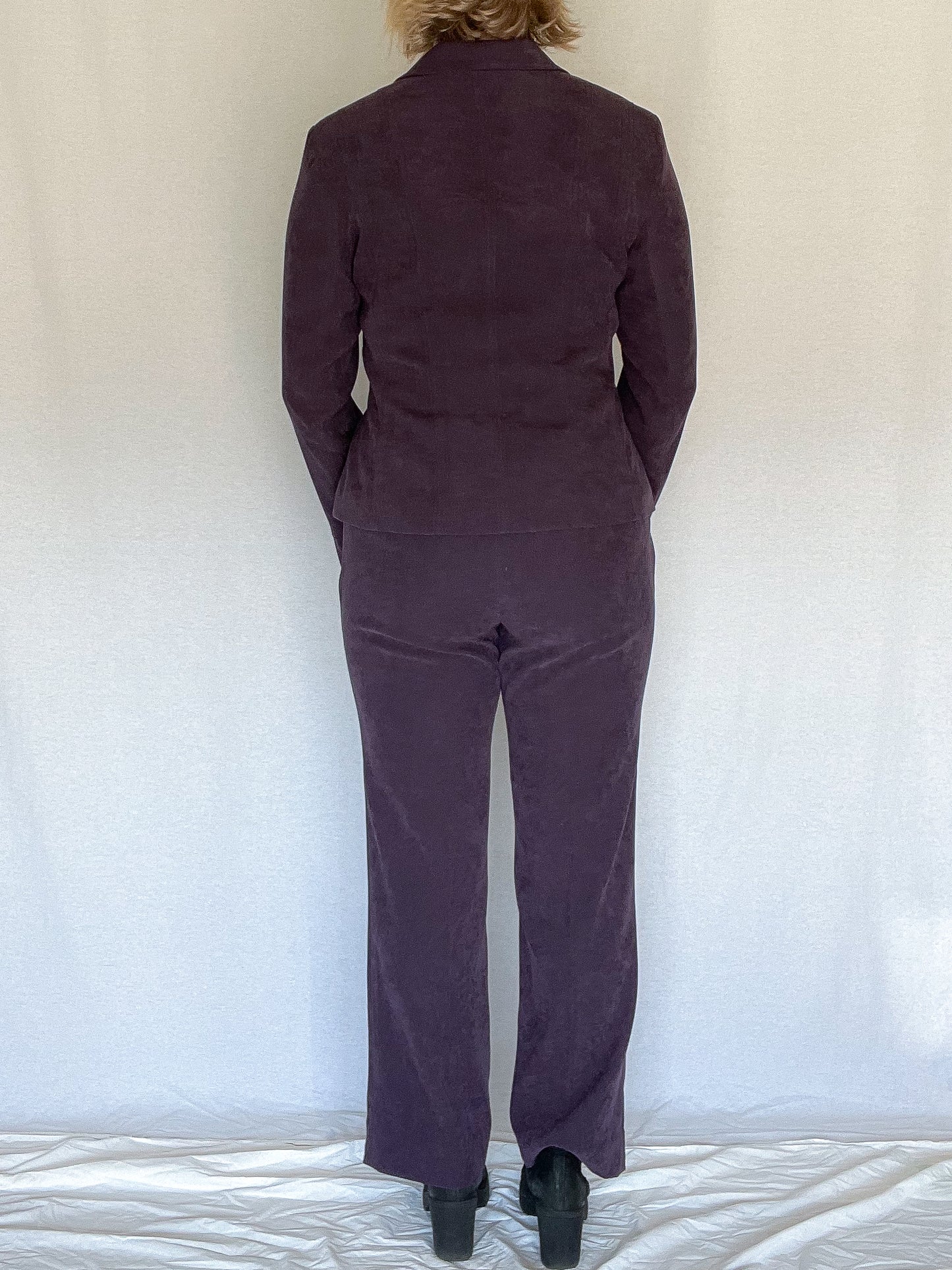 Purple Suede Pant Suit