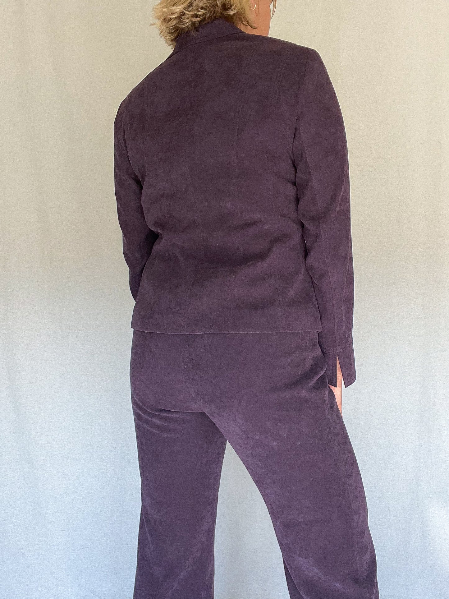 Purple Suede Pant Suit