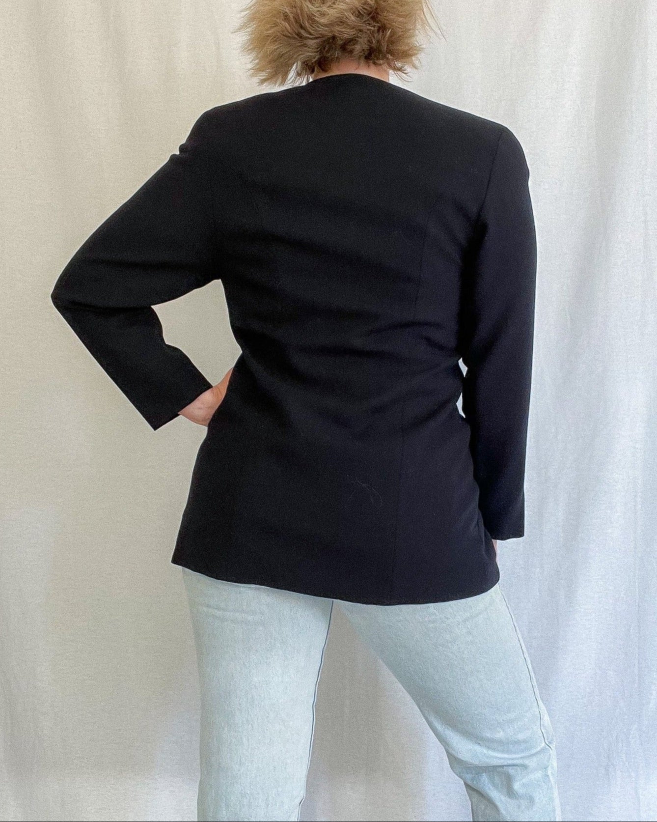 Vintage Navy Triple Button Blazer