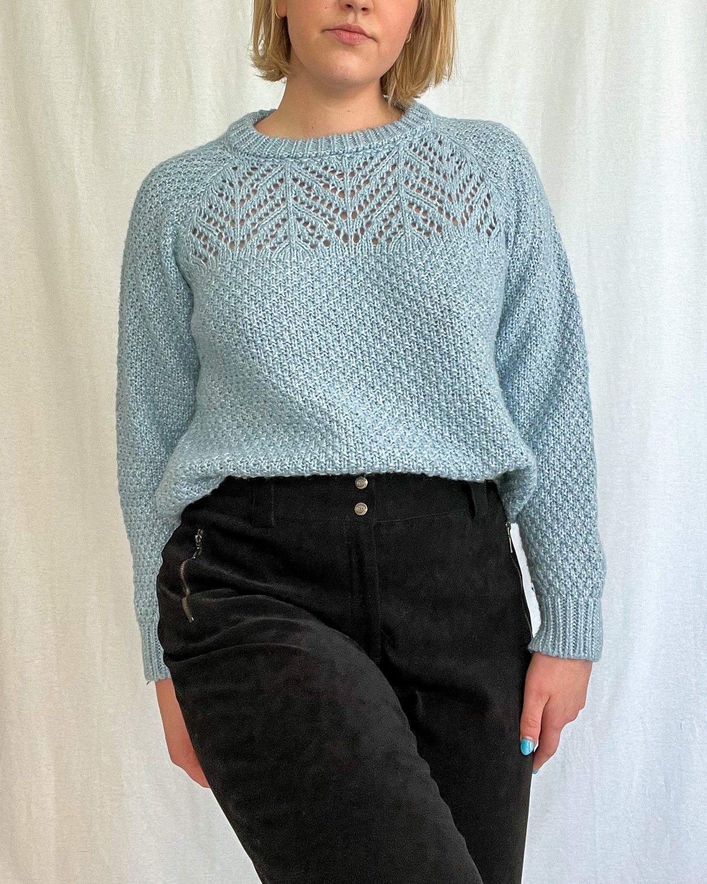 Baby Blue Italian Knit Sweater