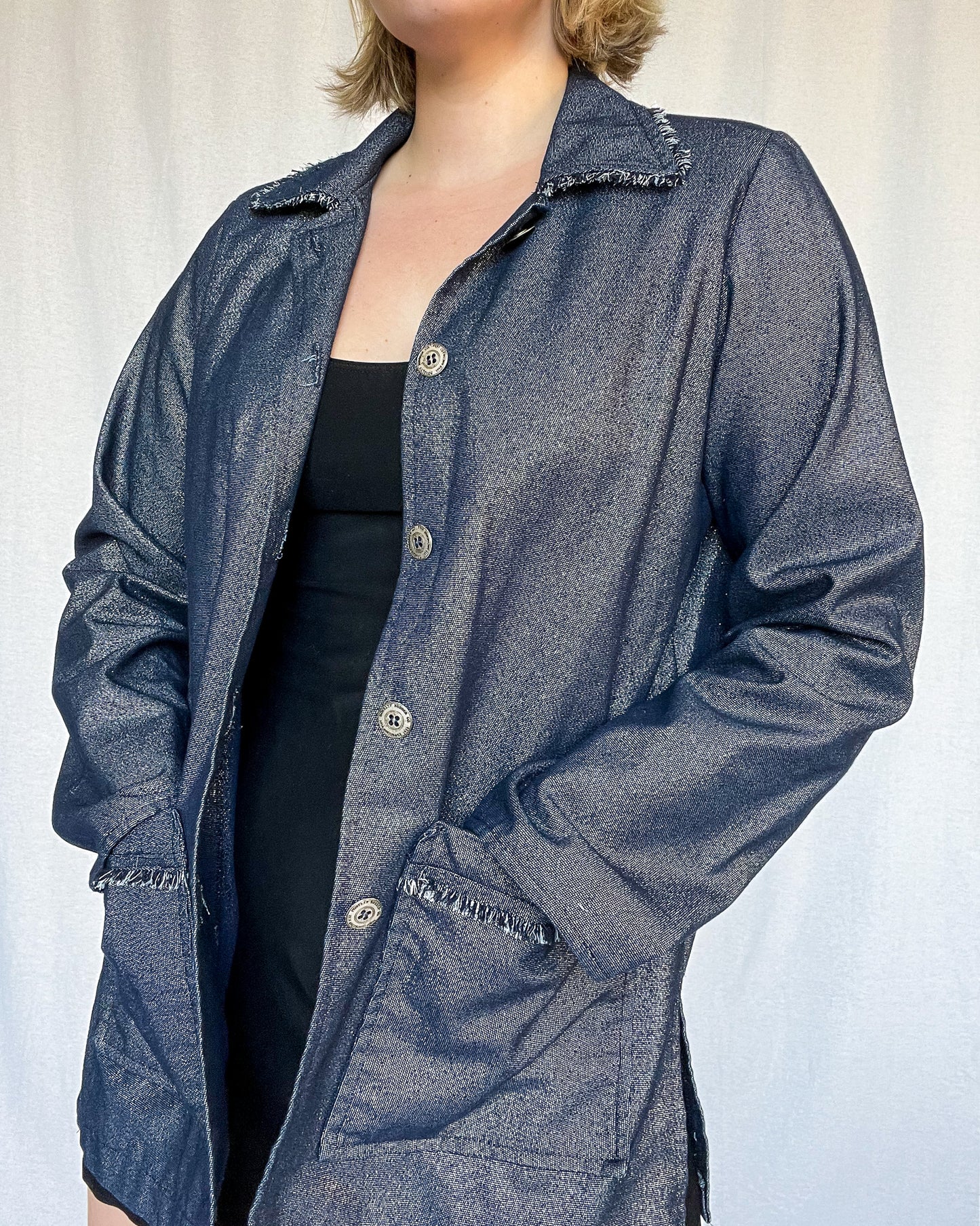 Blue Jean Baby Oversized Sparkle Blazer