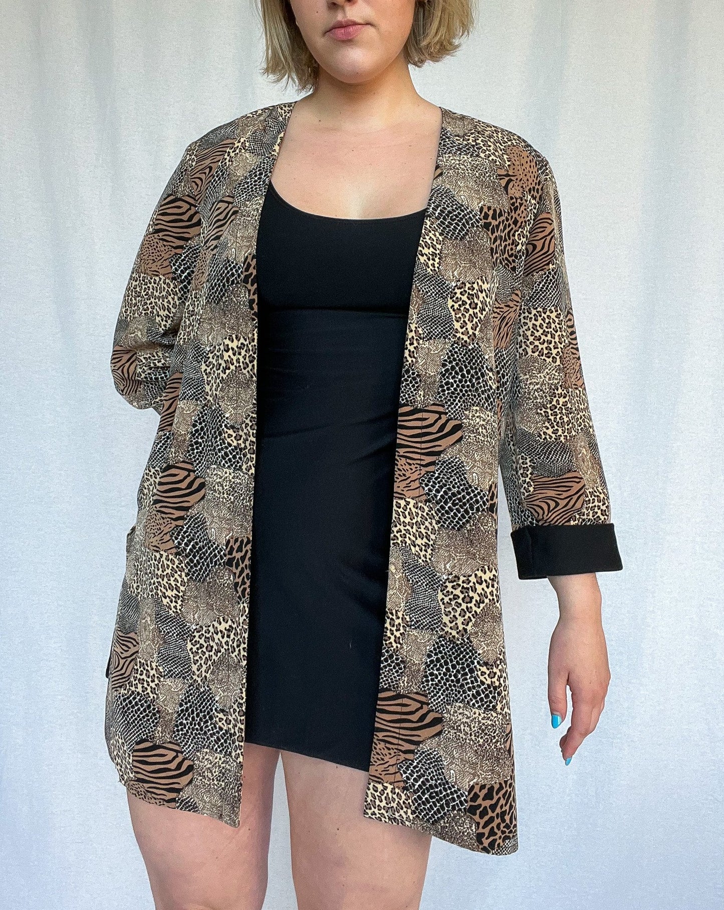Feline Fatale Open Front Blazer