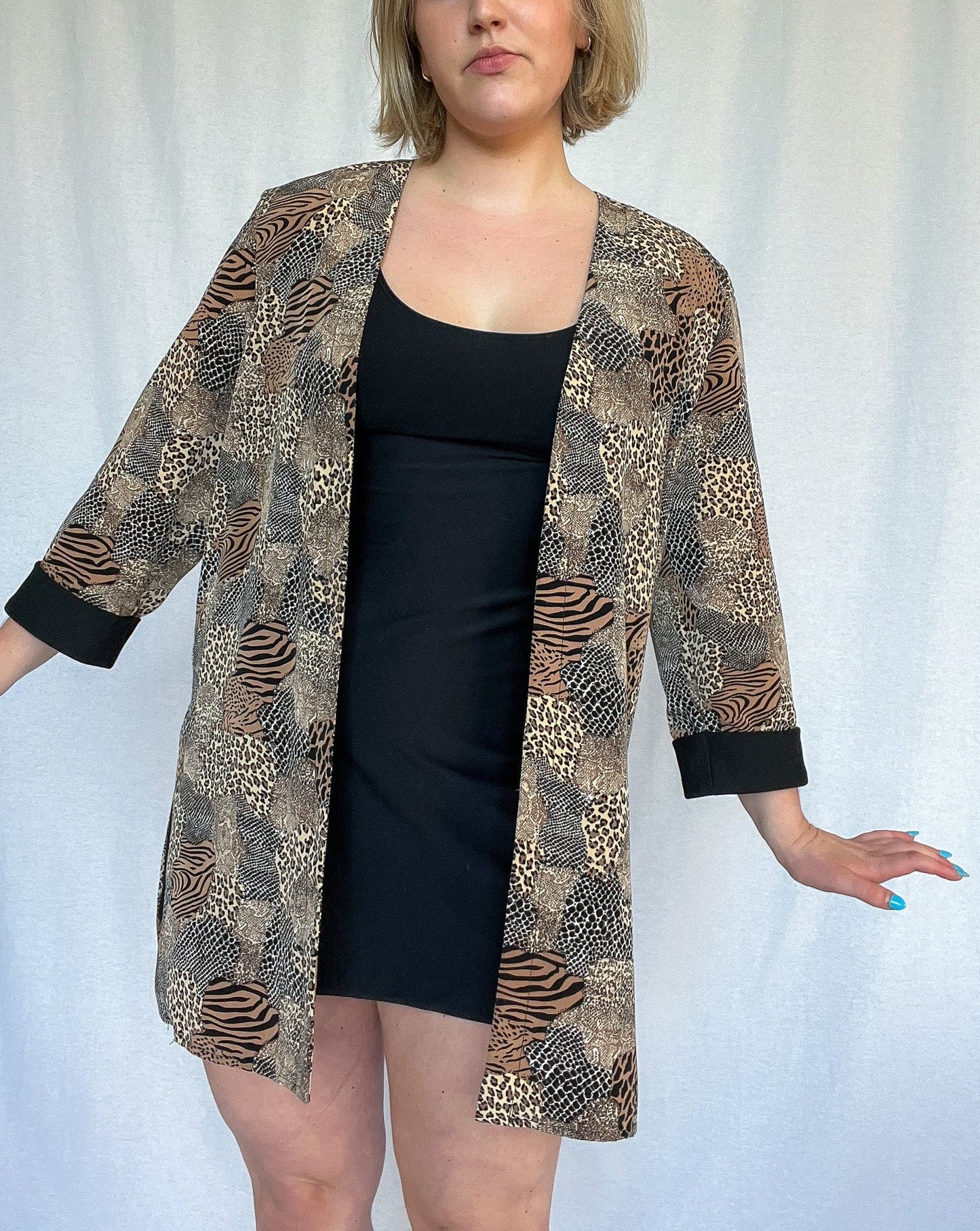 Feline Fatale Open Front Blazer