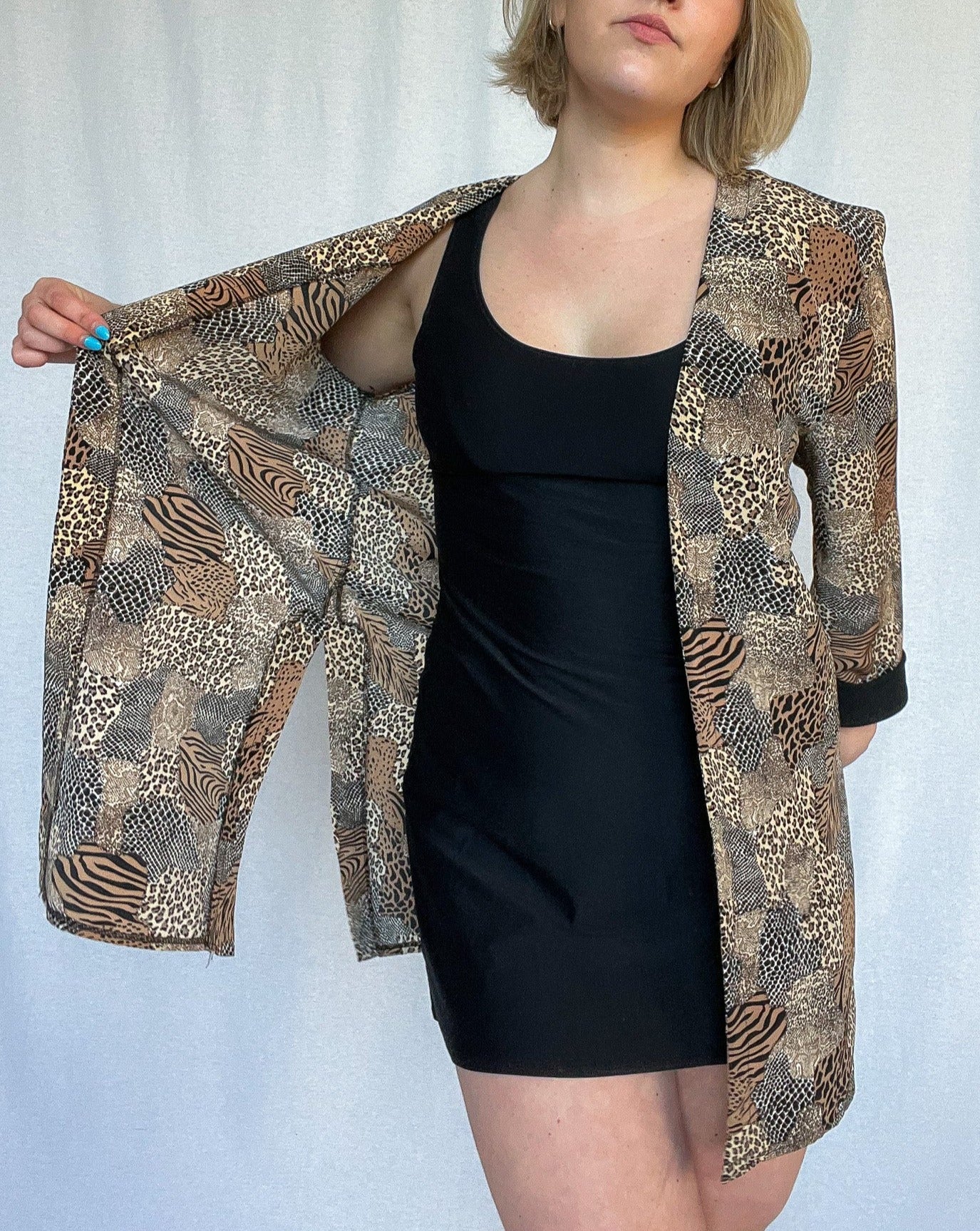 Feline Fatale Open Front Blazer